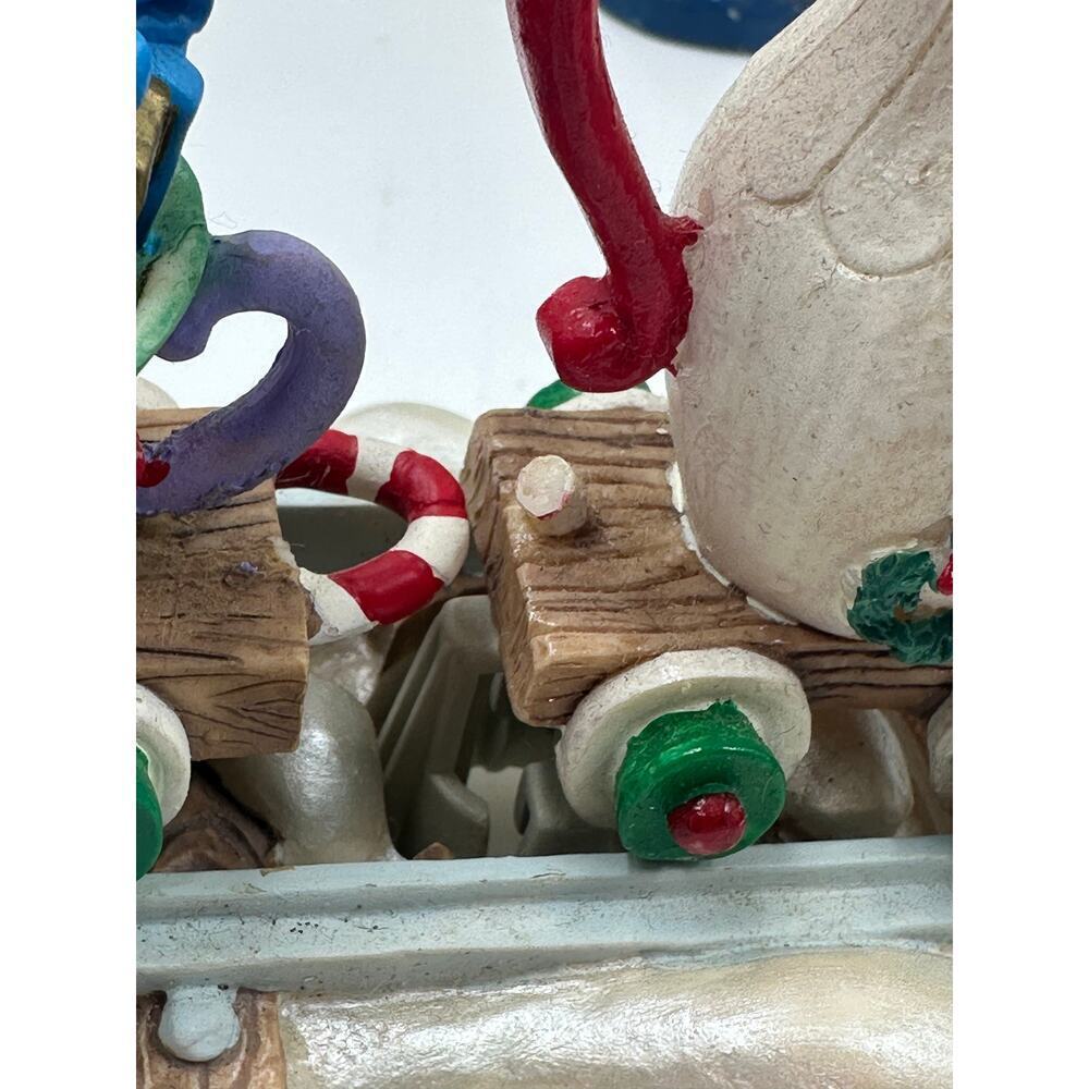 Lighted Christmas Teapot Village 1998 Trendmasters Sears Mice Train Read - Picture 4 of 5